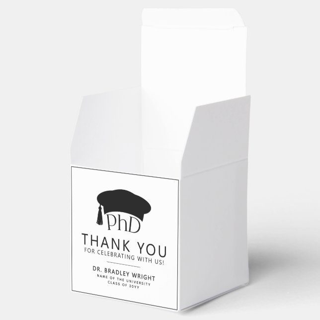 Ballotins Chapeau de remise des diplômes de doctorat Merci (Ouvert)