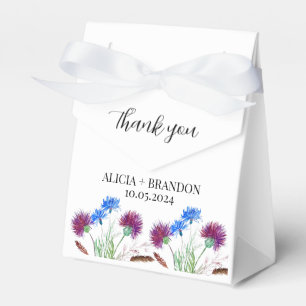 Ballotins Chardon violet écossais Floral Mariage moderne