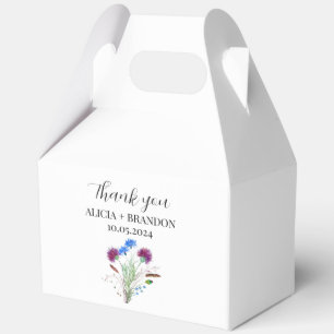 Ballotins Chardon violet écossais Floral Mariage moderne