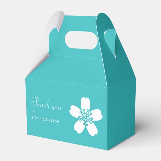 Ballotins Charming Sakura en Ballotin Turquoise (Verso)