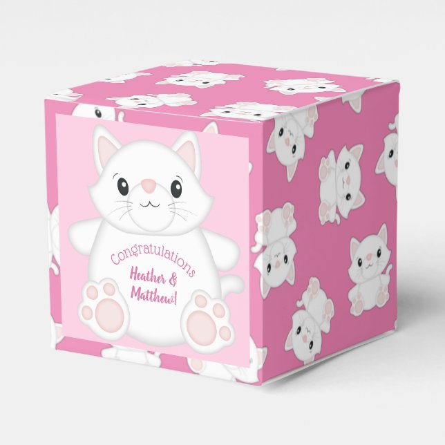 Ballotins Chat Baby shower Kitty Rose (Verso)