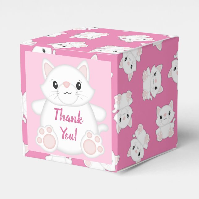 Ballotins Chat Baby shower Kitty Rose (Verso)