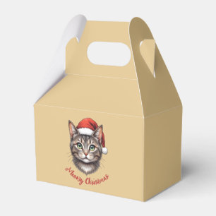 Ballotins Chat de Noël mignon personnalisé avec chapeau de P