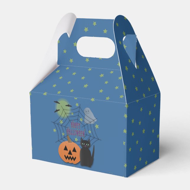 Ballotins Chat noir et Citrouille pas effrayant Halloween (Verso)