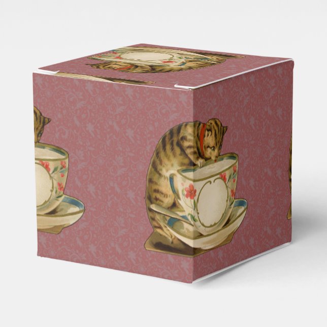 Ballotins Chat Tasse à Thé Mignon Vintage Victorien Animal C (Verso)