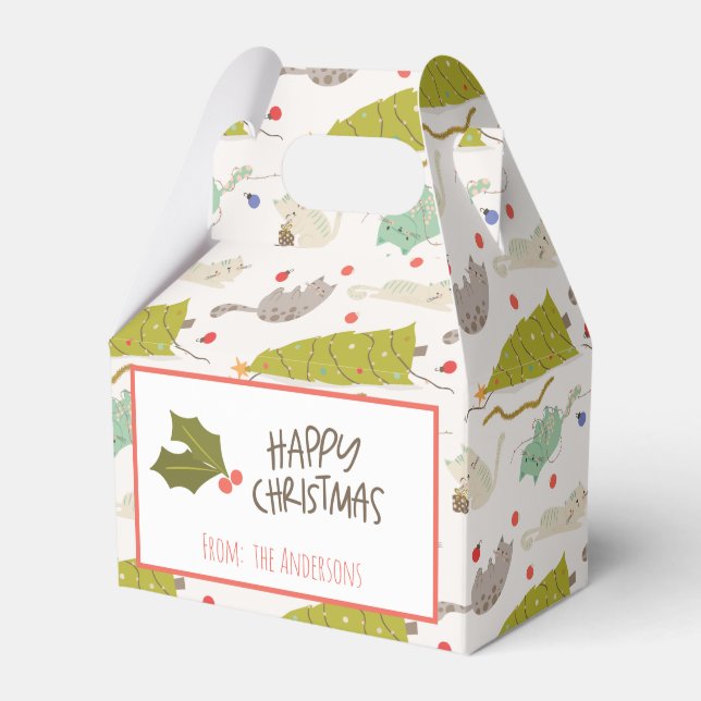 Ballotins Chats de Noël vintages Retro (Verso)