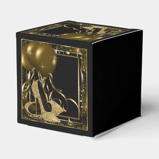 Ballotins Chaussure haute talon Parties scintillant noir et  (Arrière)