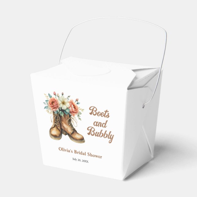Ballotins Chaussures rustiques et douche de mariage western  (Verso)
