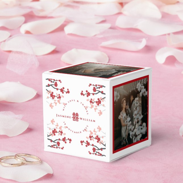 Ballotins Cherry Blossoms & Double Bonheur Mariage chinois (Mariage)