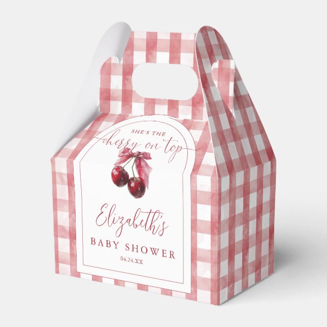 Ballotins Cherry On Top Coquette Bow Baby Shower (Verso)
