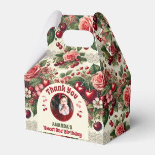 Ballotins Cherry vintage 'Sweet One' 1er Anniversaire Photo