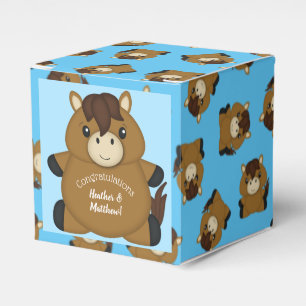 Ballotins Cheval Baby shower bleu