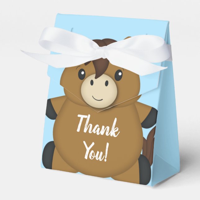Ballotins Cheval Baby shower Blue Boy (Verso)