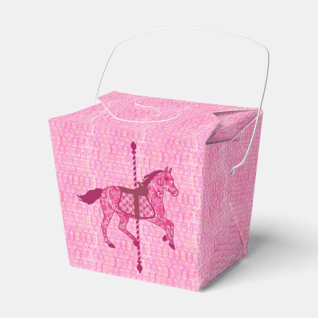 Ballotins Cheval de carrousel - Fuchsia rose (Verso)