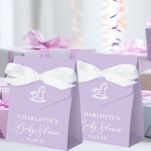 Ballotins Cheval Rocher Baby shower violet Personnalisé