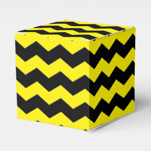 Ballotins Chevron rayures modernes en zigzag noir et jaune