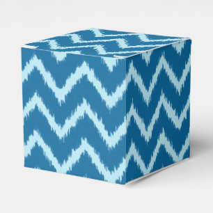 Ballotins Chevrons Ikat - Indigo et Bleu Pâle