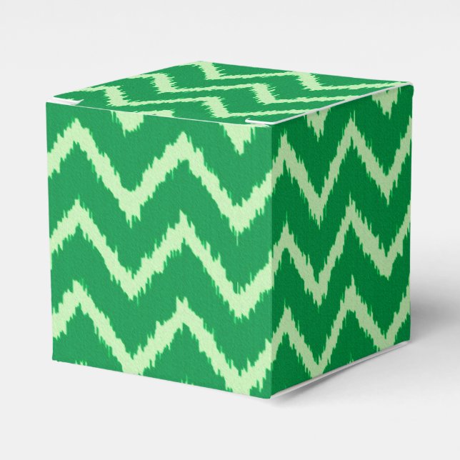 Ballotins Chevrons Ikat - pin et vert clair (Verso)