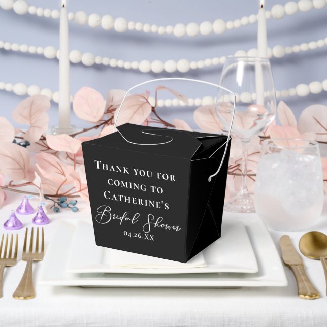 Ballotins Chic Black Bridal Shower Personalized Fortune (Mariage)