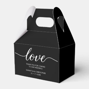 Ballotins Chic Black white Love Script Mariage personnalisé