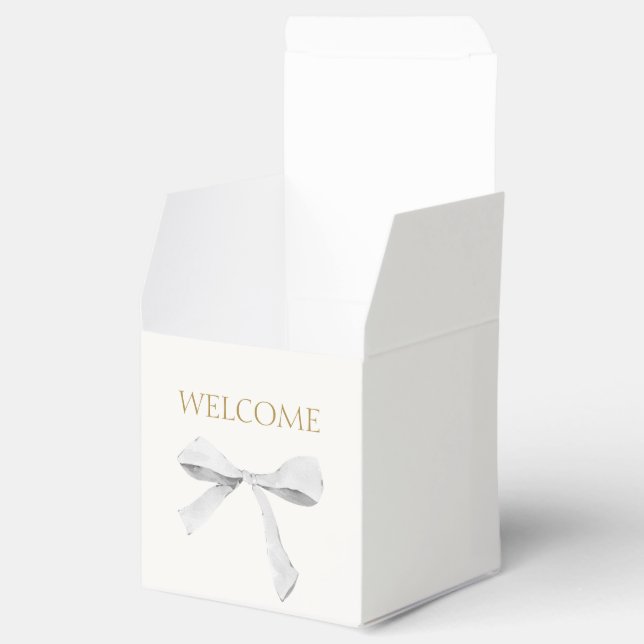 Ballotins Chic blanc | Bienvenue du Mariage de ruban (Ouvert)