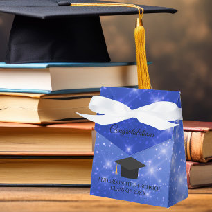 Ballotins Chic Blue Sparkle Graduation Custom 2025 Party