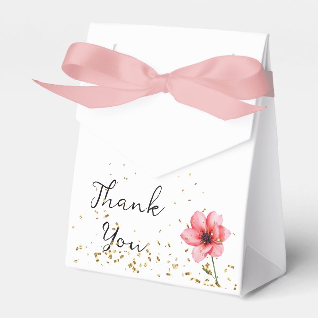 Ballotins Chic Blush Rose Floral Confetti Mariage cadre (Verso)