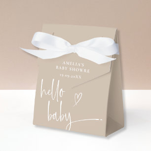 Ballotins Chic Boîte de Fête de Naissance Bébé Minimaliste B