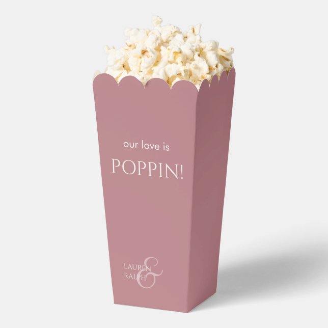 Ballotins Chic Dusty PInk Couple Monogram Popcorn (Sauté)