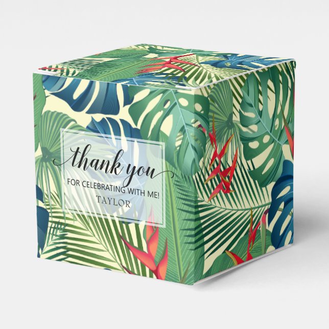 Ballotins Chic Fleurs Palms Monstera Merci (Verso)