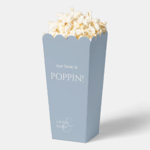 Ballotins Chic Monogramme Couple Bleu et Blanc Popcorn