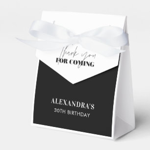 Ballotins Chic Noir Blanc Anniversaire Merci