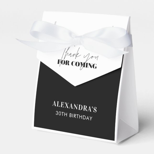 Ballotins Chic Noir Blanc Anniversaire Merci (Verso)
