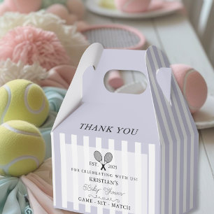 Ballotins Chic Purple Stripes Tennis Baby shower Merci