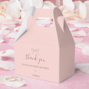 Ballotins Chic Rose Pâle Ruban Bébé Shower
