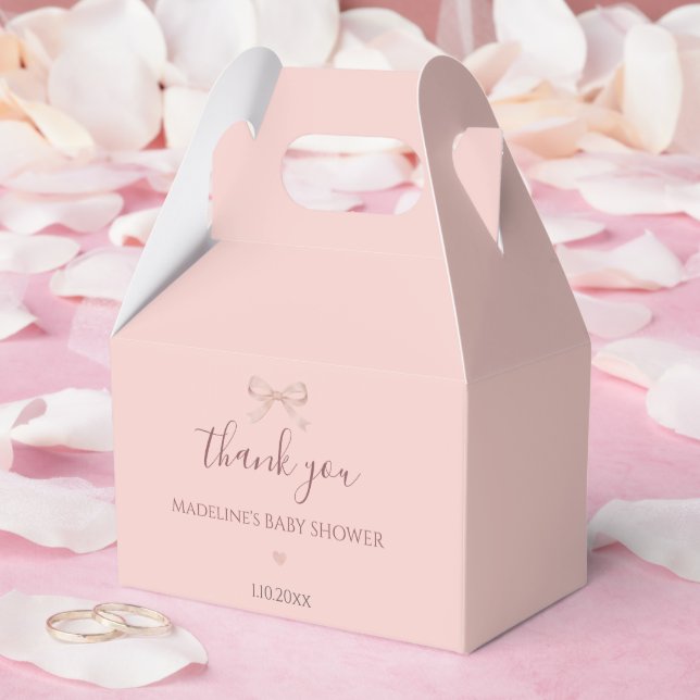 Ballotins Chic Rose Pâle Ruban Bébé Shower (Mariage)