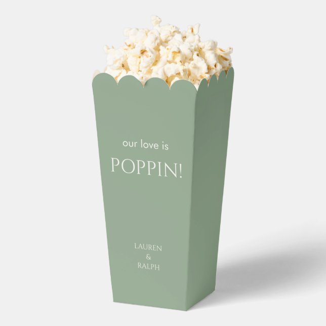 Ballotins Chic Sage Green Couple Popcorn (Sauté)