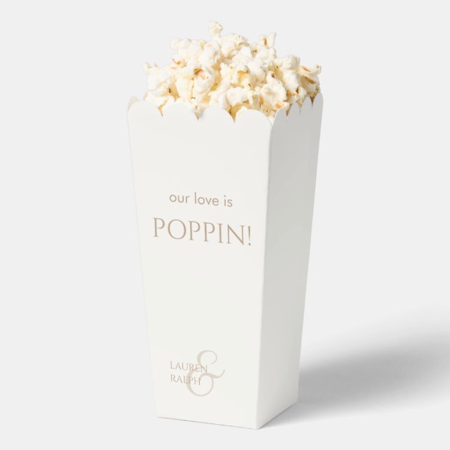 Ballotins Chic Taupe & Couple d'ivoire Monogramme Popcorn (Sauté)