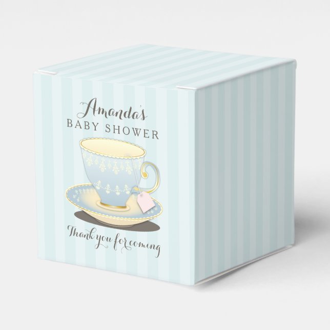 Ballotins Chic Teacup en Baby shower Bleu Ballotin Gable (Verso)
