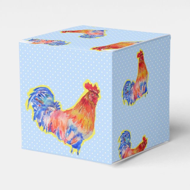 Ballotins Chicken Rooster Blue Boys Birthday Cake Ballotin (Verso)
