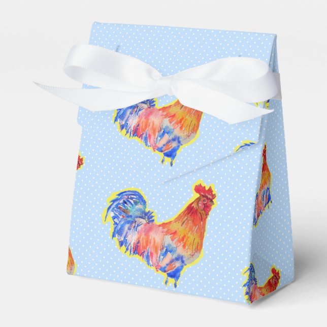 Ballotins Chicken Rooster Blue Boys Birthday Cake Ballotin (Verso)