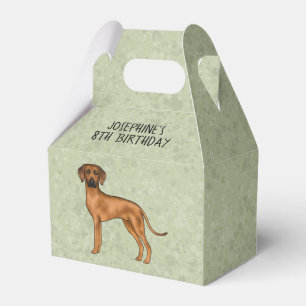 Ballotins Chien Brun Mignon Rhodesian Ridgeback Avec Texte V