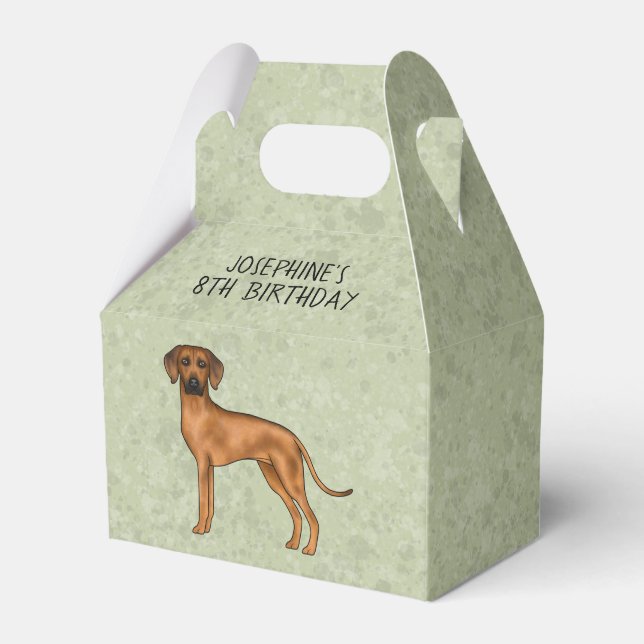 Ballotins Chien Brun Mignon Rhodesian Ridgeback Avec Texte V (Verso)