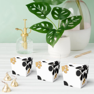 Ballotins Chien canin noir et tan empreinte de patte blanc