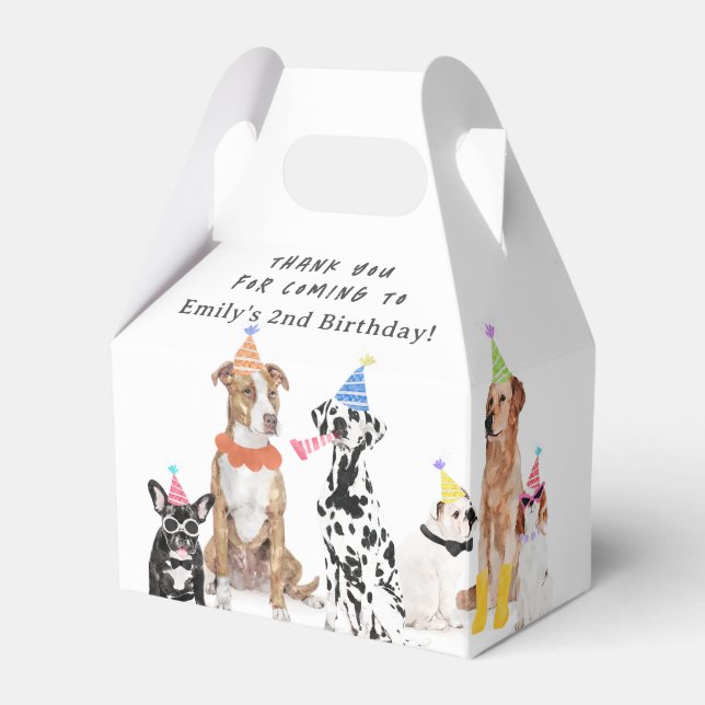 Ballotins Chien chiot Merci d'anniversaire (Verso)