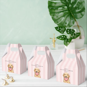 Ballotins Chien mignon personnalisé avec cœur rose Merci