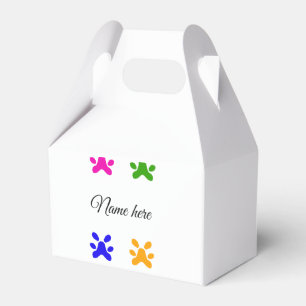 Ballotins Chien patte coloré animal ajouter nom texte animal