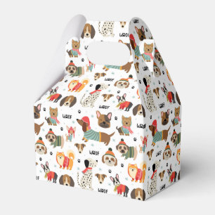 Ballotins Chiens de fête dans le Motif de Sweaters de vacanc