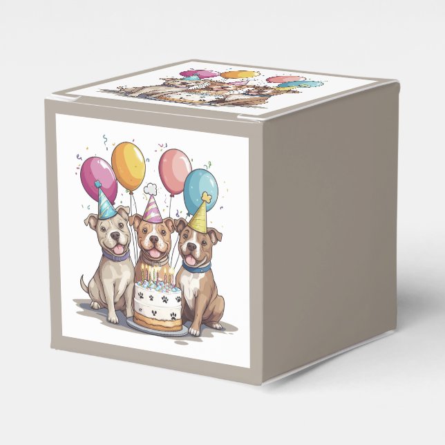 Ballotins Chiens taureaux de Pit d'anniversaire (Verso)