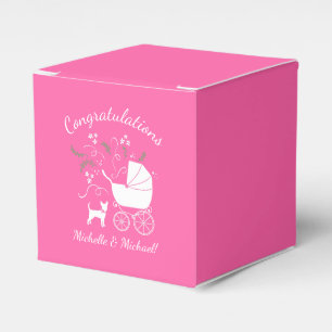 Ballotins Chihuahua Chien Baby shower fille rose